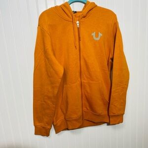 Man True religion, brand, jeans world tour, hoodie, sweater size L